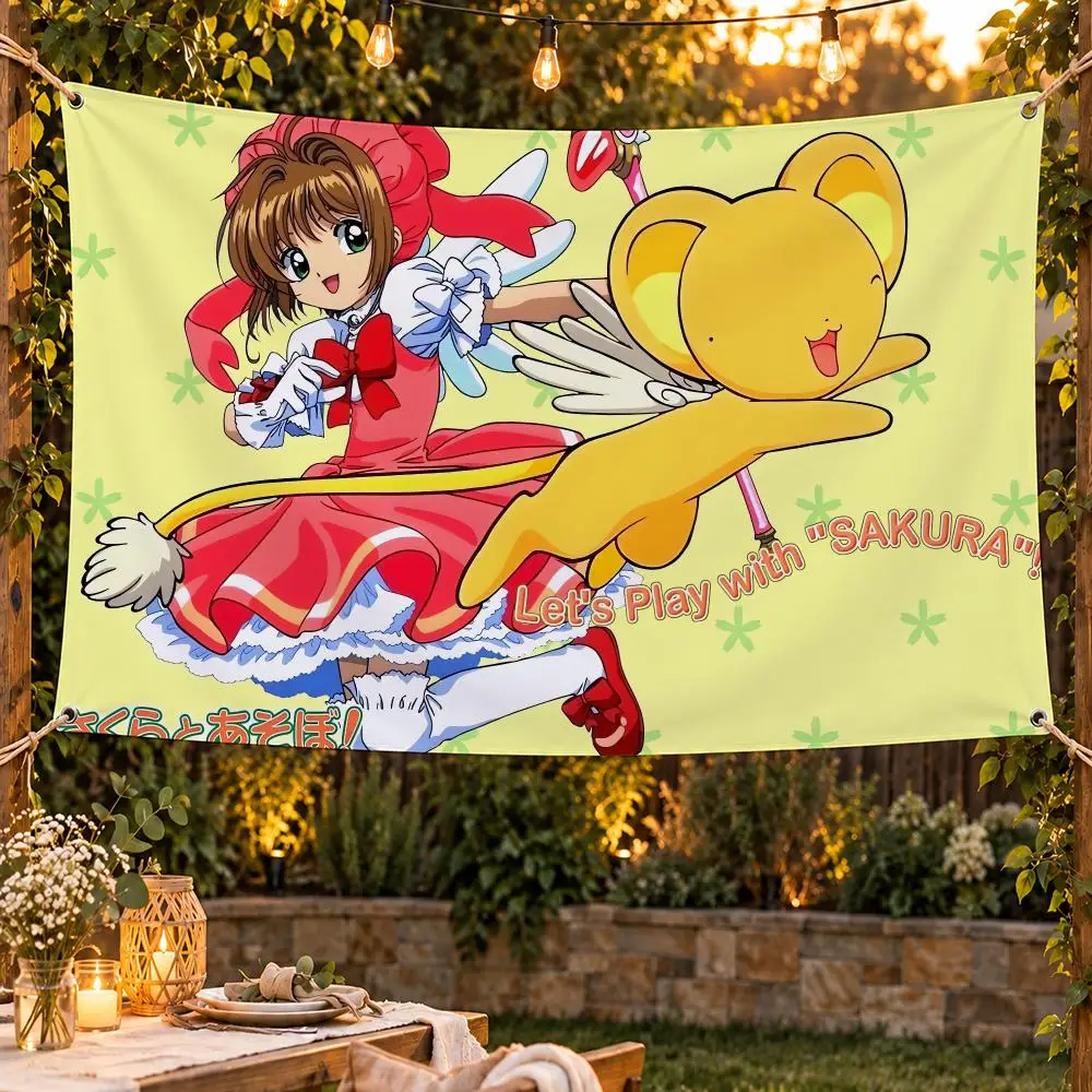 Cardcaptor Sakura CUte Flags For Garden Party Living Room Home Wall Flag Bedroom Outdoor Decor