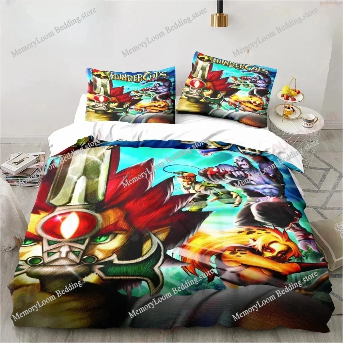 

Cartoon Thundercats Bedding Set Sheet King Twin Double Child Bedding Set Mircofiber or Polyester Duvet Cover Set Home Textiles