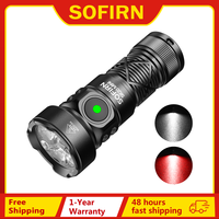Sofirn SR20 MINI 18350 USB C Rechargeable Flashlight 1200lm Powerful EDC Torch CSP2323 LED Light 5700K White and Red Light