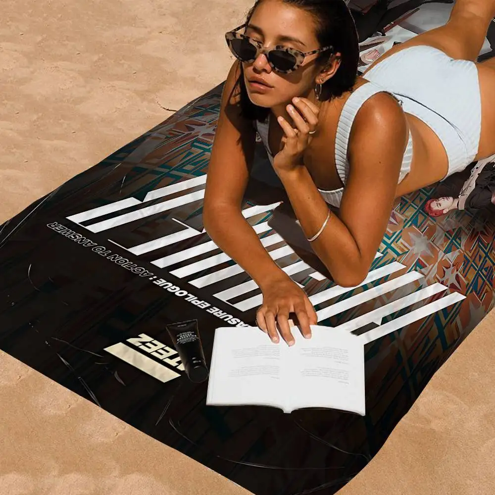 Korean Pop A-ATEEZ Microfiber Beach Towel Absorbent Quick dry Soft Yoga Swimming Resort Mountain Climbing Towel