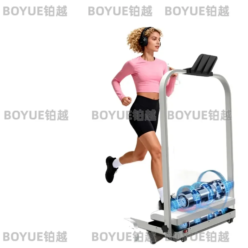 Foldable 2 in 1 Walking Pad with Handle Incline Vibration Plate Remote Control Portable Under Desk Treadmill for Home Office