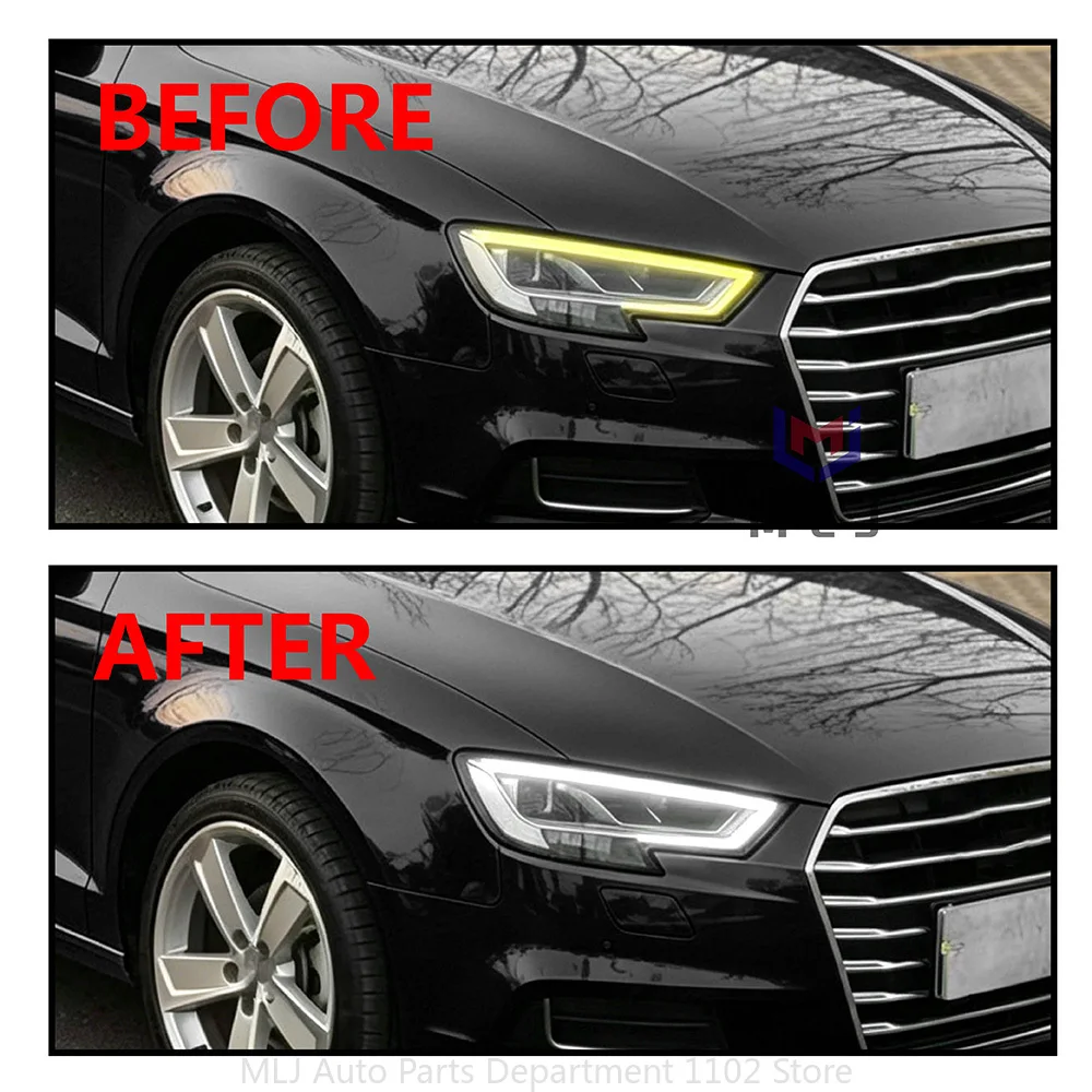 Für Audi A3 2017 2018 2019 High-Spec Scheinwerfer DRL Lichtleiterstreifen DRL-Röhrenleiste Weißlichtquelle Chip Angel Eye Board – Detail 6