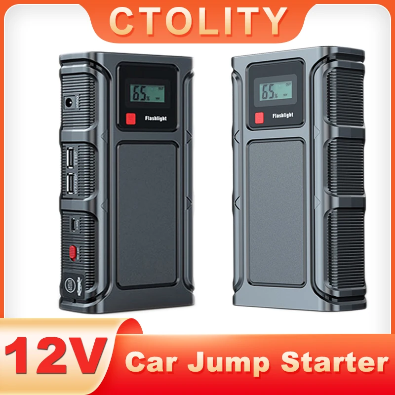 

12V Car Jump Starter Power Bank Car Battery Booster Charger Starting Device Auto Emergency Start-up Lighting Multi Interface