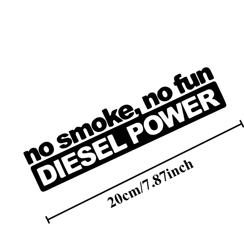1PC No Smoke No Fun Diesel Power Text Sticker,Waterproof Vinyl Decal for Car & Motorcycle,Diesel Truck Decor,Holiday Gift