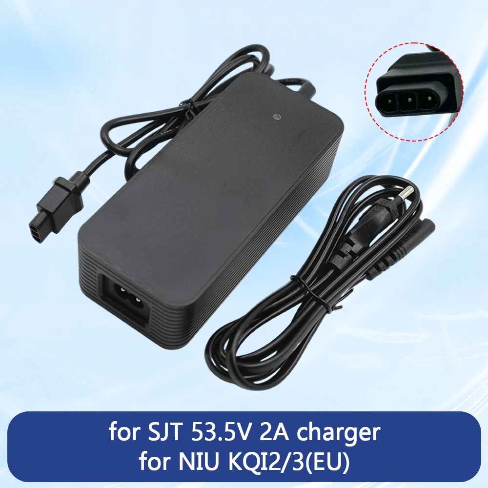 53.5V 2A Lithium Battery Charger For NIU KQI 2 KQI 3 Electric Scooter Charging Adapter Overvoltage Protection Spare Parts