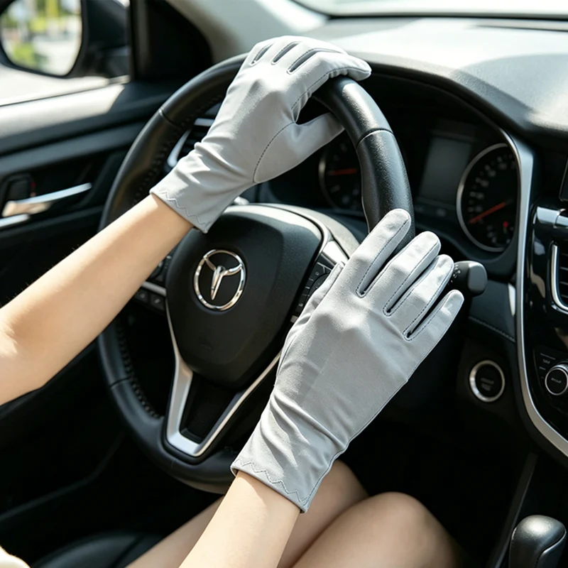 Spandex Solid Color Spring and Summer Unisex White Ceremonial Thin Short Elastic Gloves Dance Jewelry White Gloves