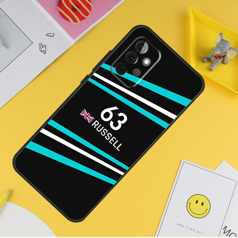 George Russell F1 Phone Case For Samsung Galaxy A53 A33 A13 A12 A32 A52 A14 A34 A54 A15 A25 A35 A55 A71 A51