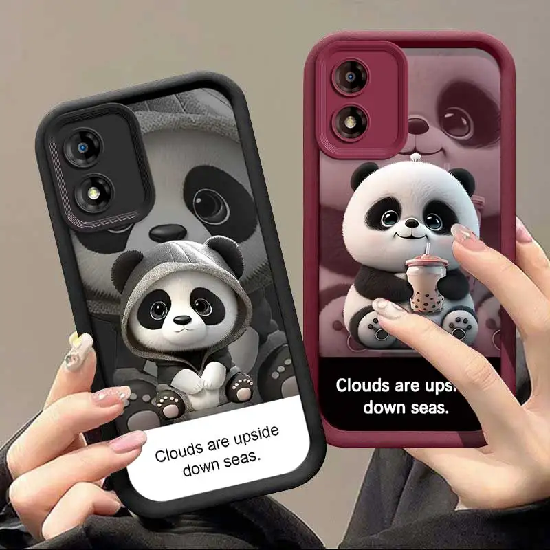 E13 Panda Cloud Sea Sky Eye Ladder Phone Case For Motorola Moto E40 E32 E30 E22i E22 E13 Cover