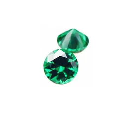 Emerald Round Faceted Gemstone Brilliant Cut Rich Green Emerald Gem Multiple Sizes to Choose