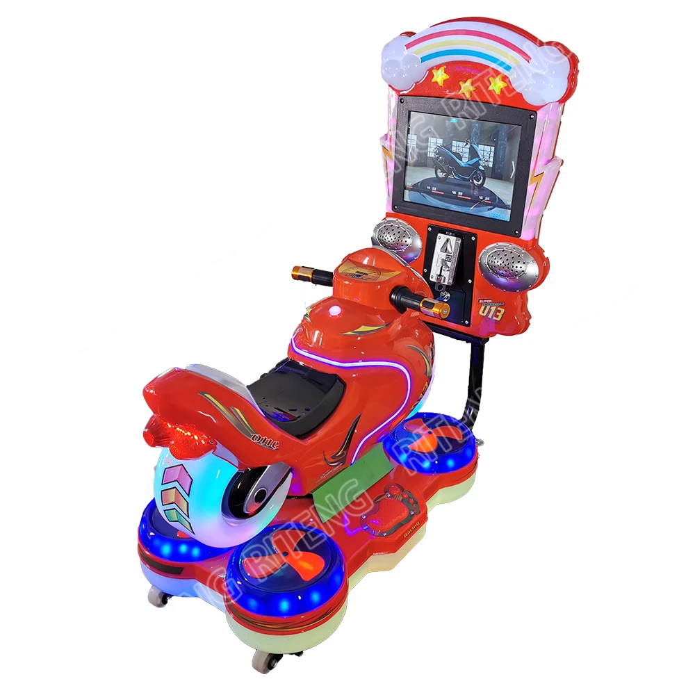 

Children Coin Operated Kiddie Rocking Car Motorbike Kiddie Rides Indoor Sport Electric Video Swing Game Machine for Kids