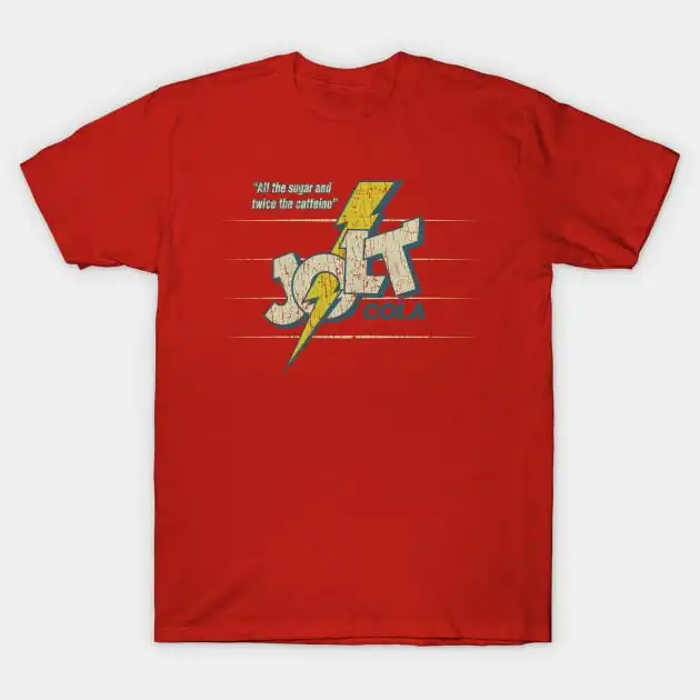 

Футболка Jolt Cola 1985, забавная футболка с короткими рукавами, уличная одежда, новые модные футболки