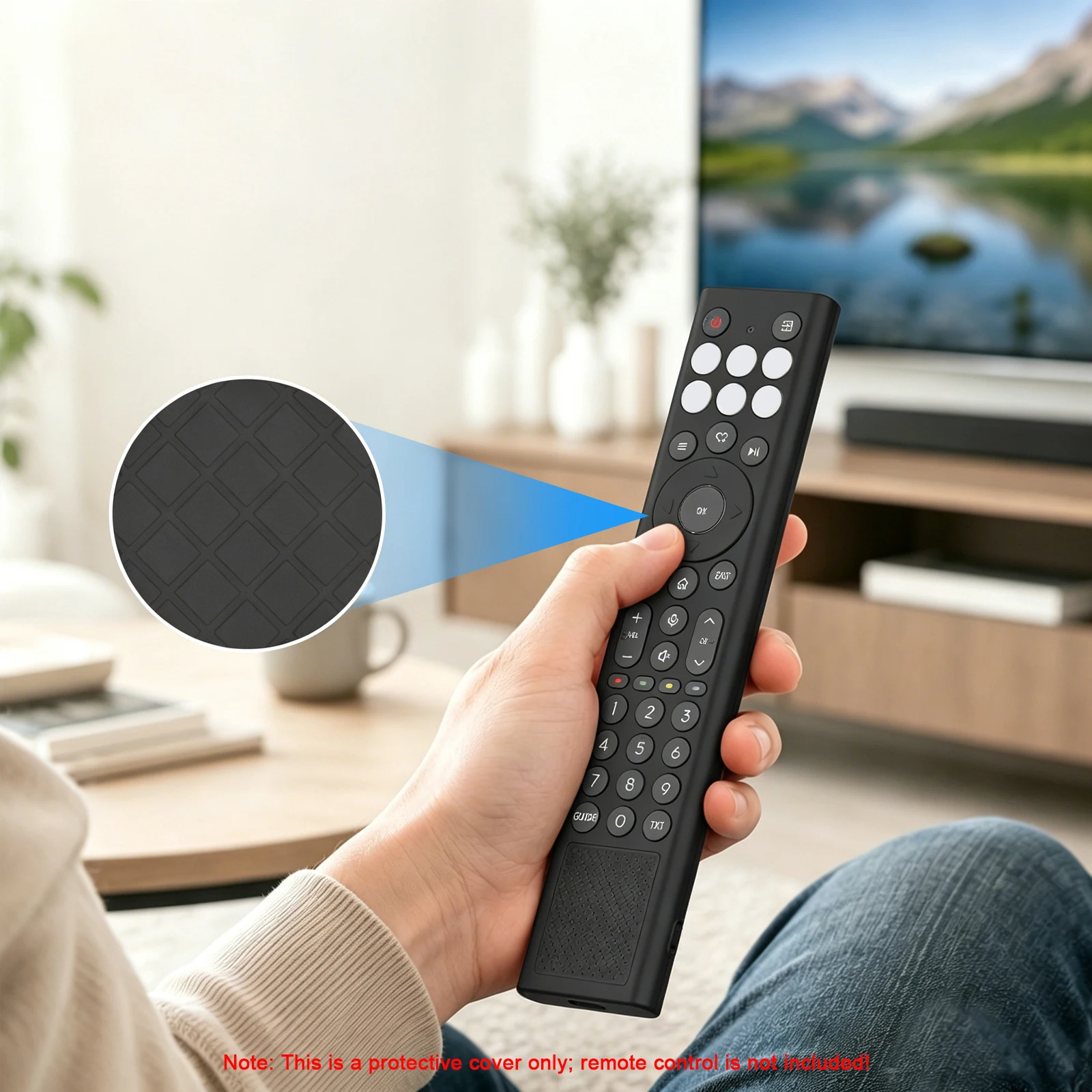 Soft Silicone Case Cover for Hisense ERF6A66 Remote Control Accessories Protective Skin Grip Cover with Lanyard Anti-Slip