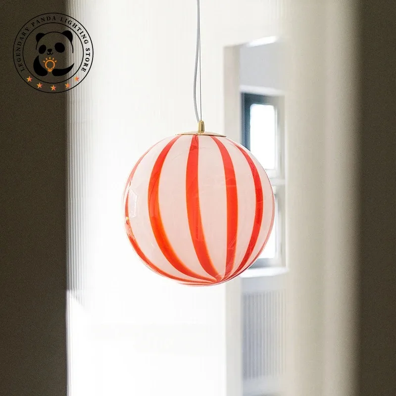 French Designer Pendant Lights Personality Glass Lampshade Children Room Bedroom Interior Art Decoration LED Lighting Luminaries