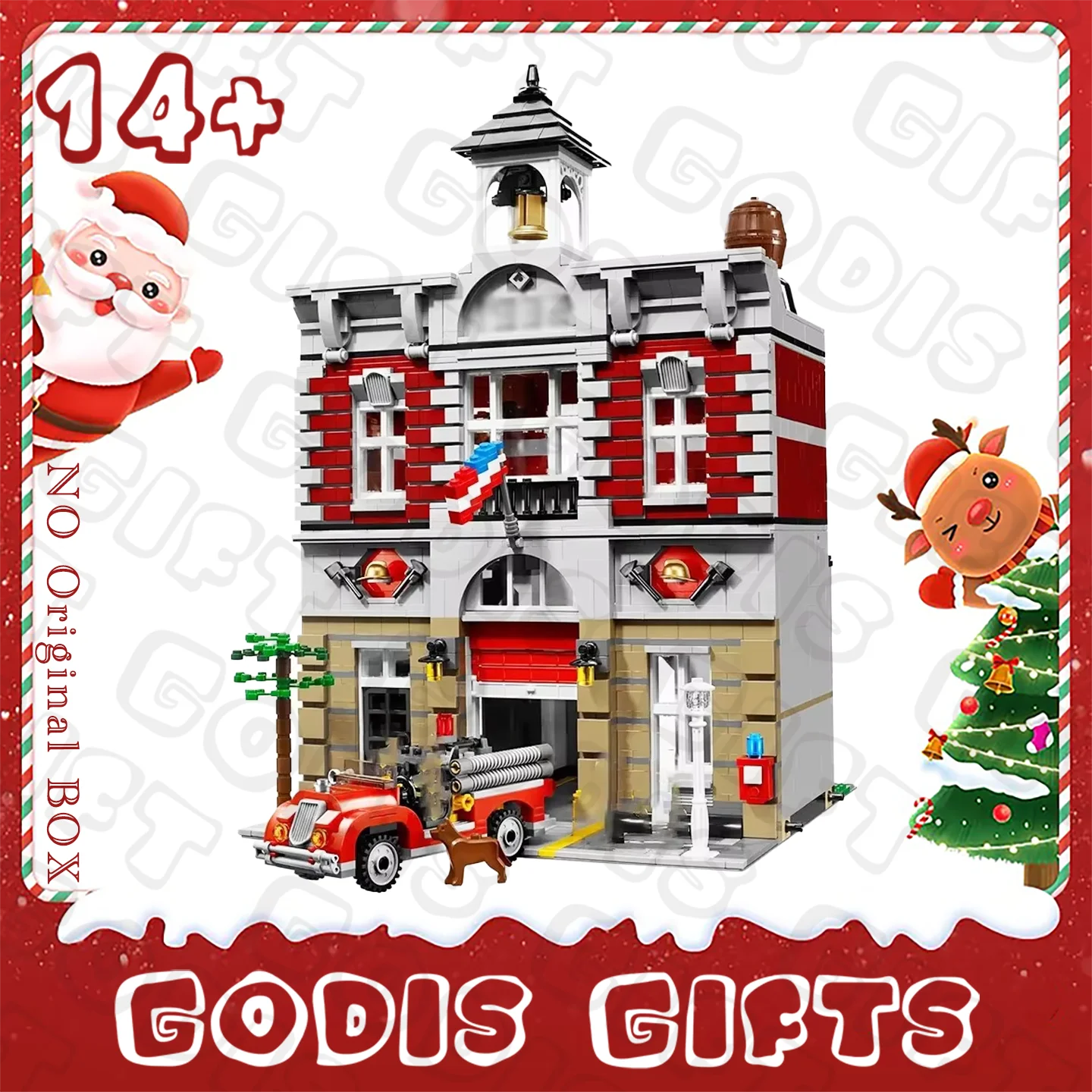 

2025 New Fit 10179 City Fire Protection Building Retro Style Street View Children Small Building Block Building Christmas Gifts