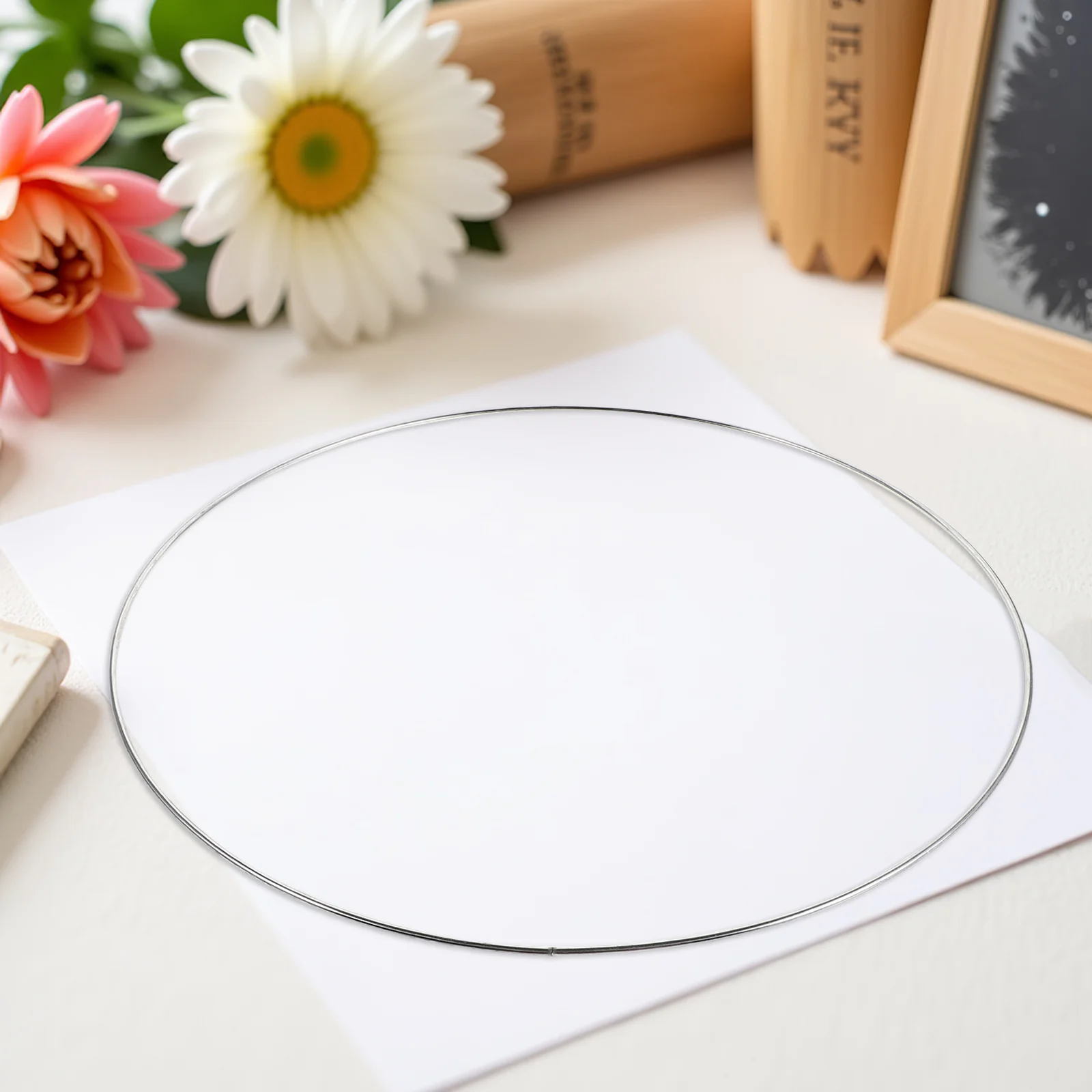 

10pcs Metal Dreamcatcher Rings 30Cm Sturdy Lightweight Craft Hoops For Diy Macrame Wreath Decor Smooth Finish Circle Wire Ring