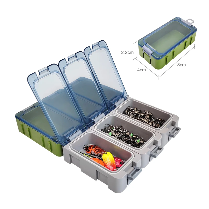 New 3Pcs Fishing Box Mini Plastic Accessories Storage Box Hook Organizer Boxes Bait Container Carp Lure Tool Case with Luminous view 6