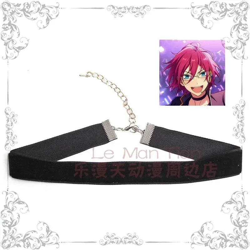 zz04zz12Ensemble Stars Saegusa Ibara Anime Cosplay Rimless Glasses Eyewear Sunglasses Party Props Unisex Wig Necklace Earrings O