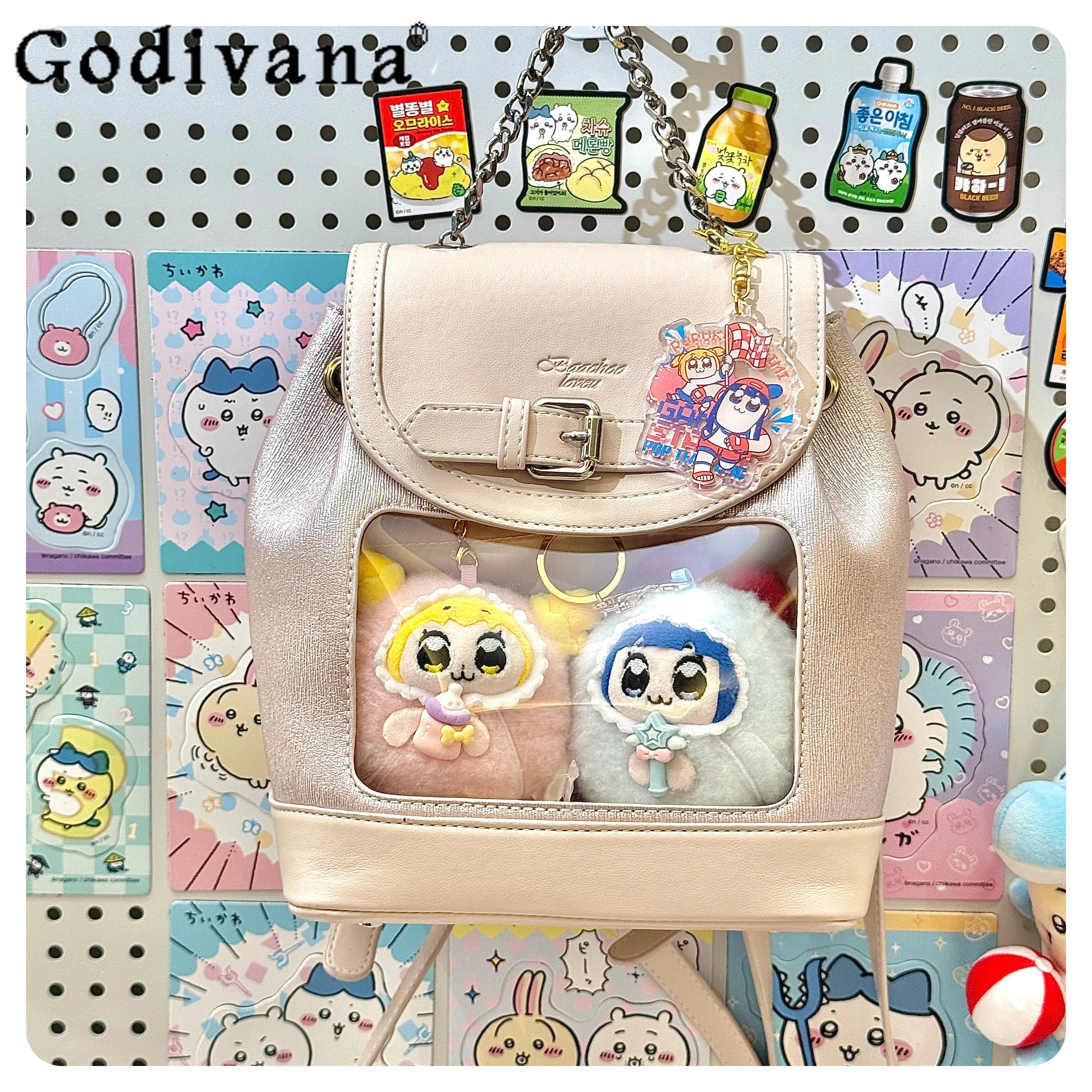 

Vintage Elegant Japanese Original Lolita Cute Girl Pain Bag Small Capacity Shiny Student Casual Versatile Backpack