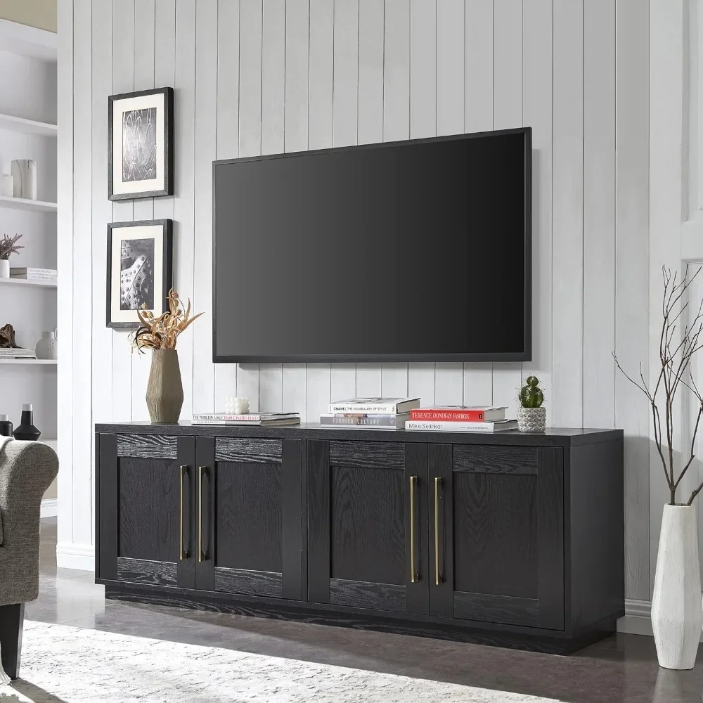 

Tillman Rectangular TV Stand for TV's up to 80" in Black Grain，‎71 x 20 x 7 inches