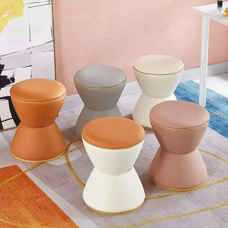 

Light Luxury Multi-Purpose Makeup Stool Versatile Dressing Ottoman for Home & Living Room (Shoe Changing Stool Included)