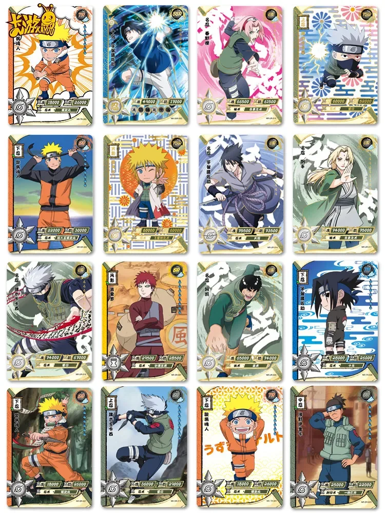 子供のためのNARUTO-ナルト-アニメカード,配列,1パック,集中文字列,収集カード,子供のおもちゃ,ギフト