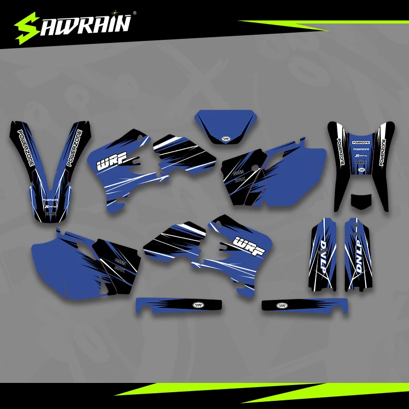 

Sawrain Motorcycle Graphics Backgrounds Decal Stickers Kits for YAMAHA 03-04 05-06 WRF250 450 03