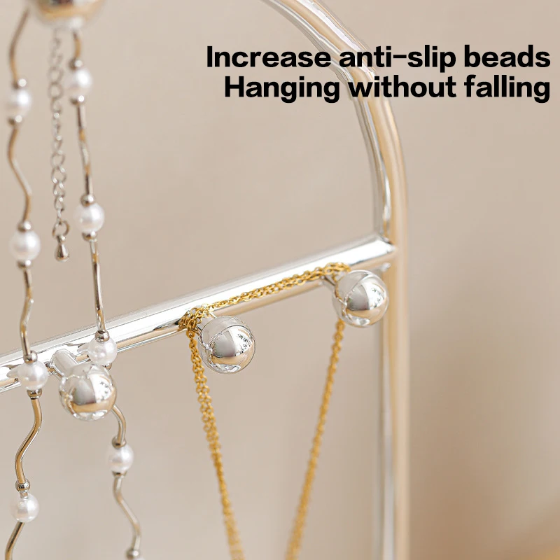 Jewelry Organizer Display Stand Rack With Round Tray For Earrings Bracelet Necklaces Rings Storage Hanging Organizer Holder