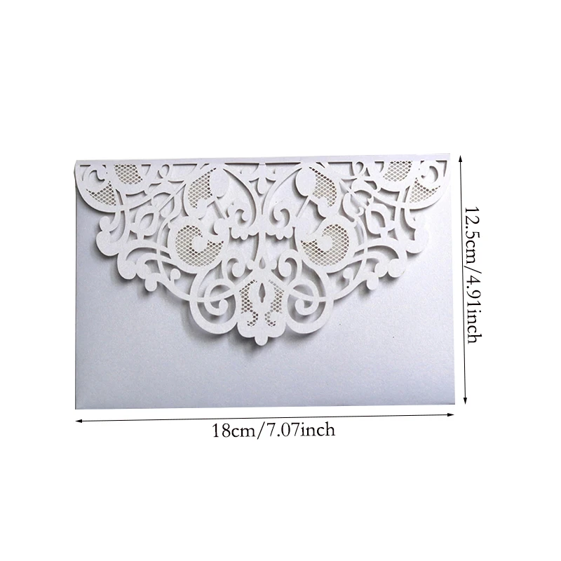 50pcs Laser Cut Wedding Invitation Card Covers Customize Favors Business Greeting RSVP Card Wedding Decoration Party Supplies