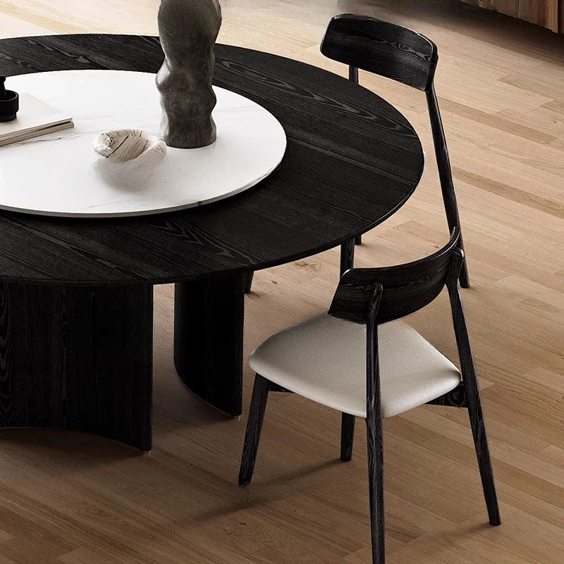 Table de Salle à Manger Extensible, Console Ronde Industrielle Moderne, Meuble Esstisch pour Restaurant, 4 Chaises, OK50CZ