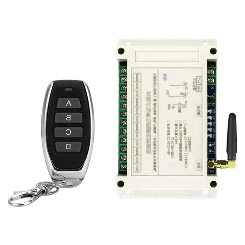 B04B-Garage Door Switch 4CH AC100V-400V 30A Wireless Remote Control LED Light Switch Relay Lifting Equipment Controller 315M