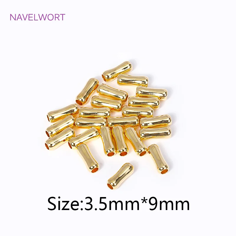 Abstands perlen aus 18 Karat vergoldetem/versilbertem Messing mit langen 9mm Rohr perlen in Knochen form für die Schmuck herstellung liefert DIY-Armband zubehör – Detail 22