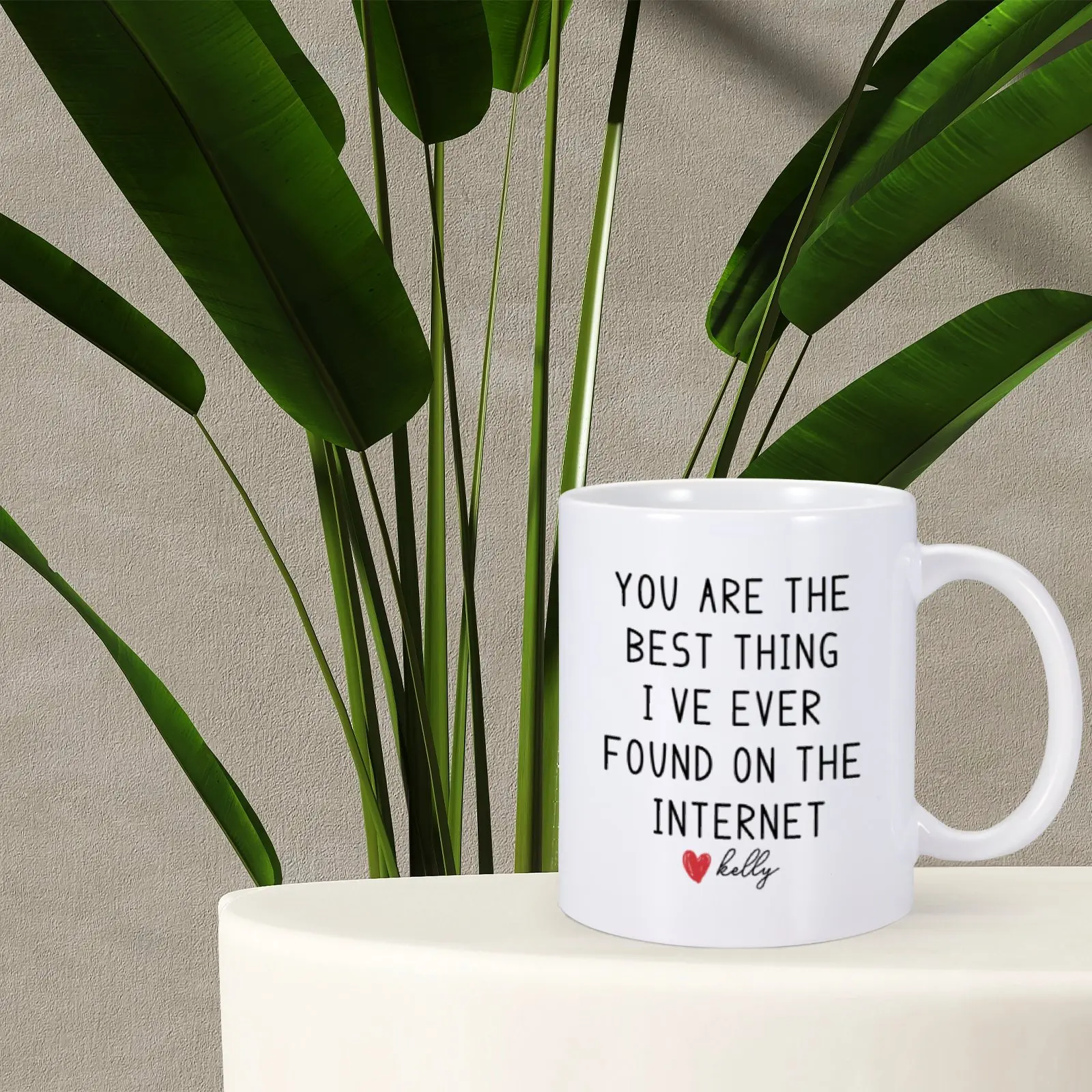 Custom Name Ceramic Mug for Anniversary You Are The Best Thing I Ever Found On The Internet 11 oz Coffee Milk Cup Gift for Lover