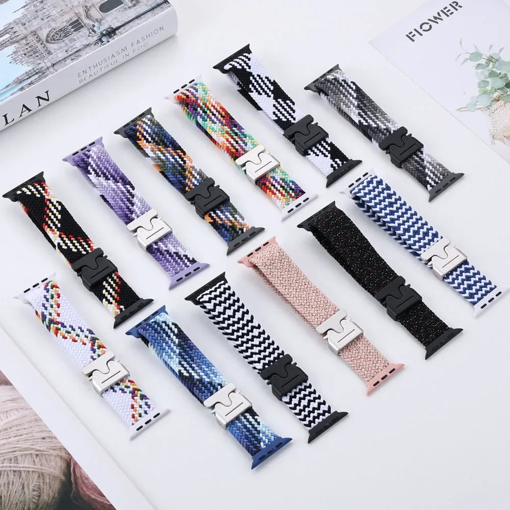 Parachute Nylon Strap For Apple Watch Ultra 2 10 9 8 7 6 5 4 SE Braided Durable Bracelet iWatch 49mm 46mm 45mm 42mm 44mm 40/41mm