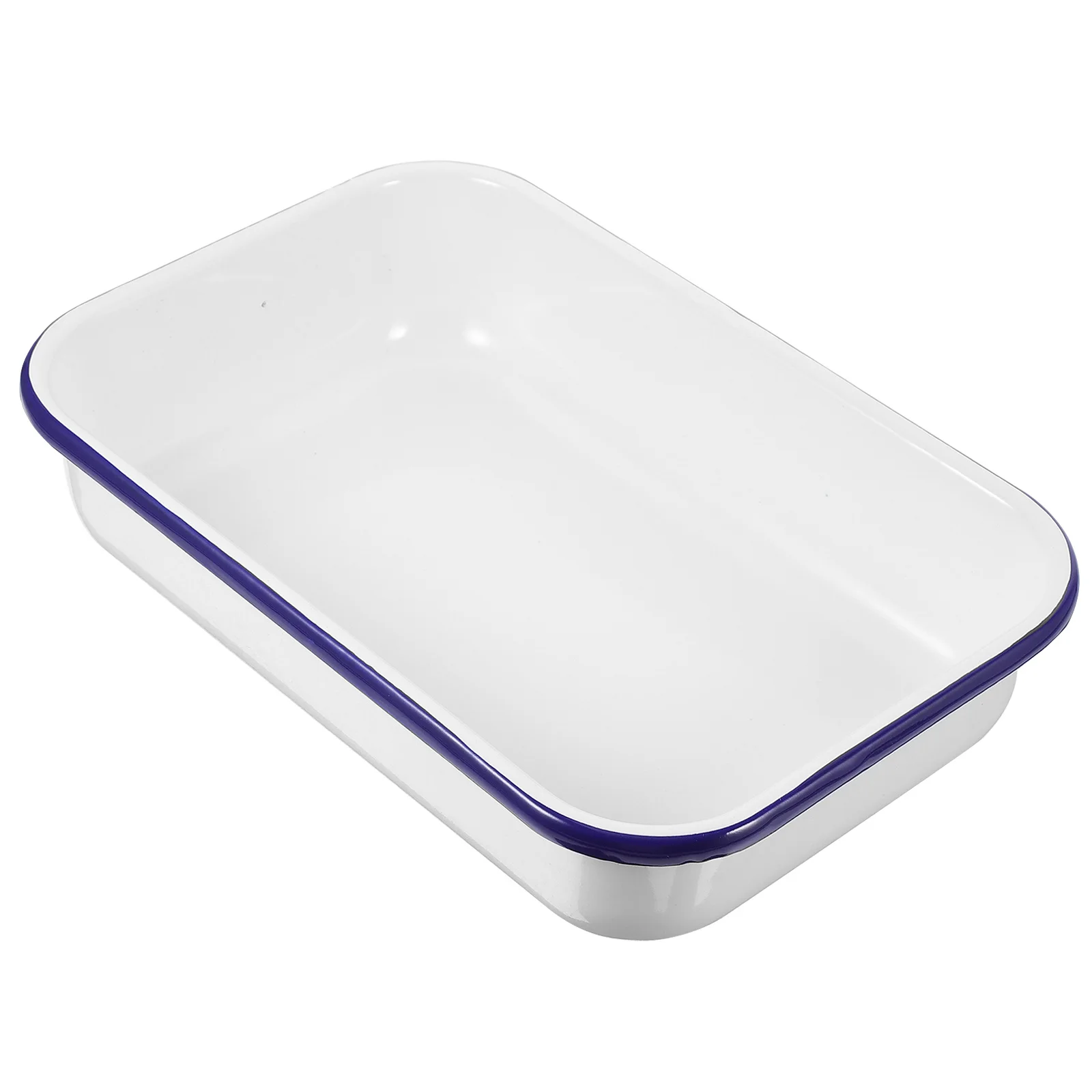 

Wear Resistant Enamel Baking Tray Non Stick Heat Resistant Multifunctional Storage Pan for Kitchen Restaurant Bake