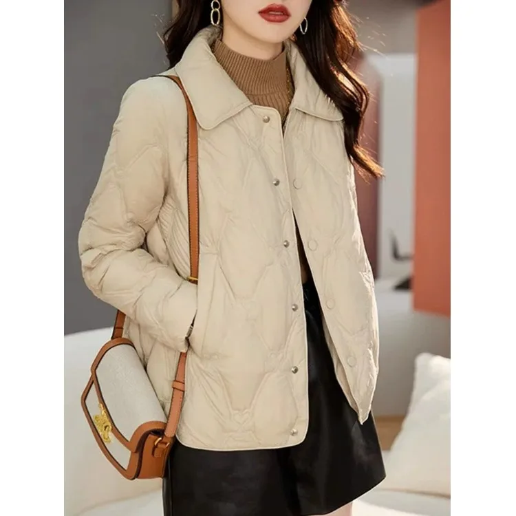 ملابس خارجية نسائية من القطن Jaet رفيعة من الحرير كاجوال من Faion ort للخريف والشتاء ملابس خارجية فضفاضة ومريحة مقاس صغير