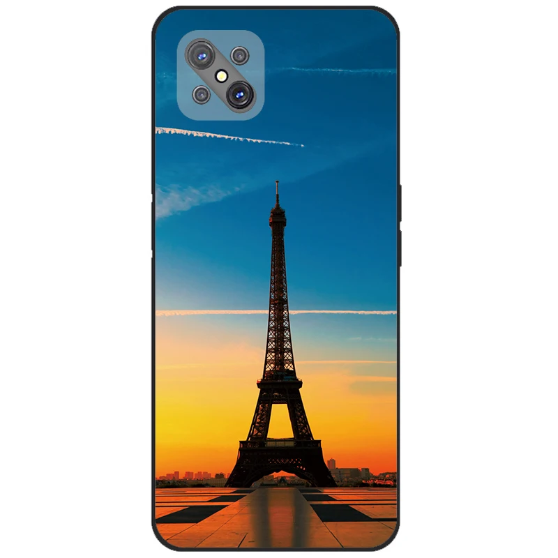 For OPPO Reno 4Z 5G Case Reno4Z Silicone TPU Bumper Soft Phone Cover For OPPO Reno 4 Z 5G Cases Cartoon fundas Reno4 Z 5G Coques