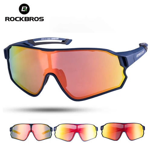 Imagen 1 del producto ROCKBROS-gafas de sol polarizadas para ciclismo, lentes de protección UV400, ultraligeras, Unisex, equipo deportivo