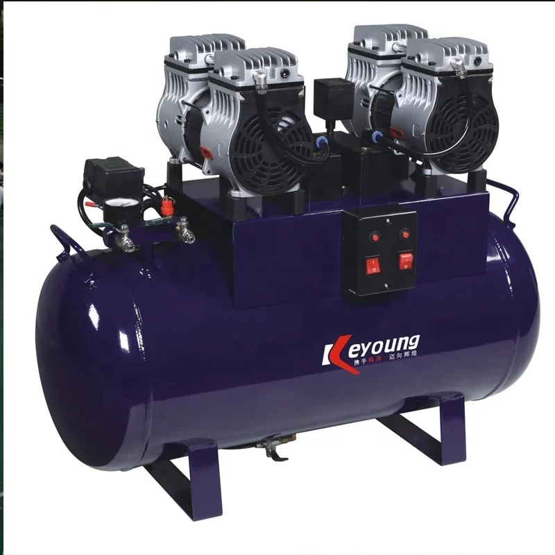 BEST 60L den tal Air Compressor Noiseless Oilless 1-Driving-3 Stable 140L/min