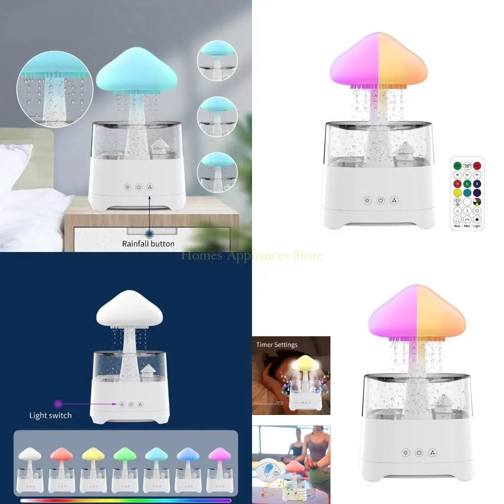 

D0AB Multifunctional Mist Air Humidifier Small Size Mushroom Shaped Room Humidifier