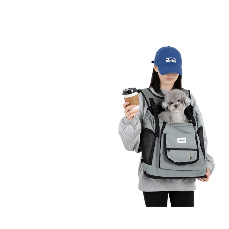 Large Capacity Pet Breast Bag Solid Style Nylon Cat and Dog Backpack