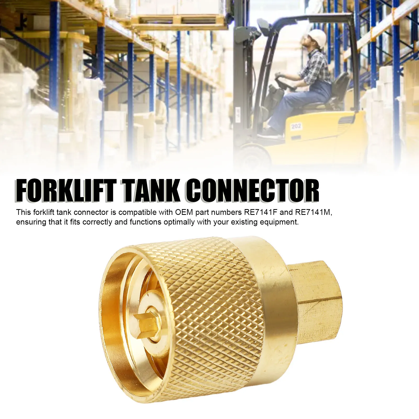 RE7141F Secure Connection Female Forklift  Connector Improve Work Efficiency High Hardness for 20 Lb 33.5 Lb 43.5 Lb Tanks