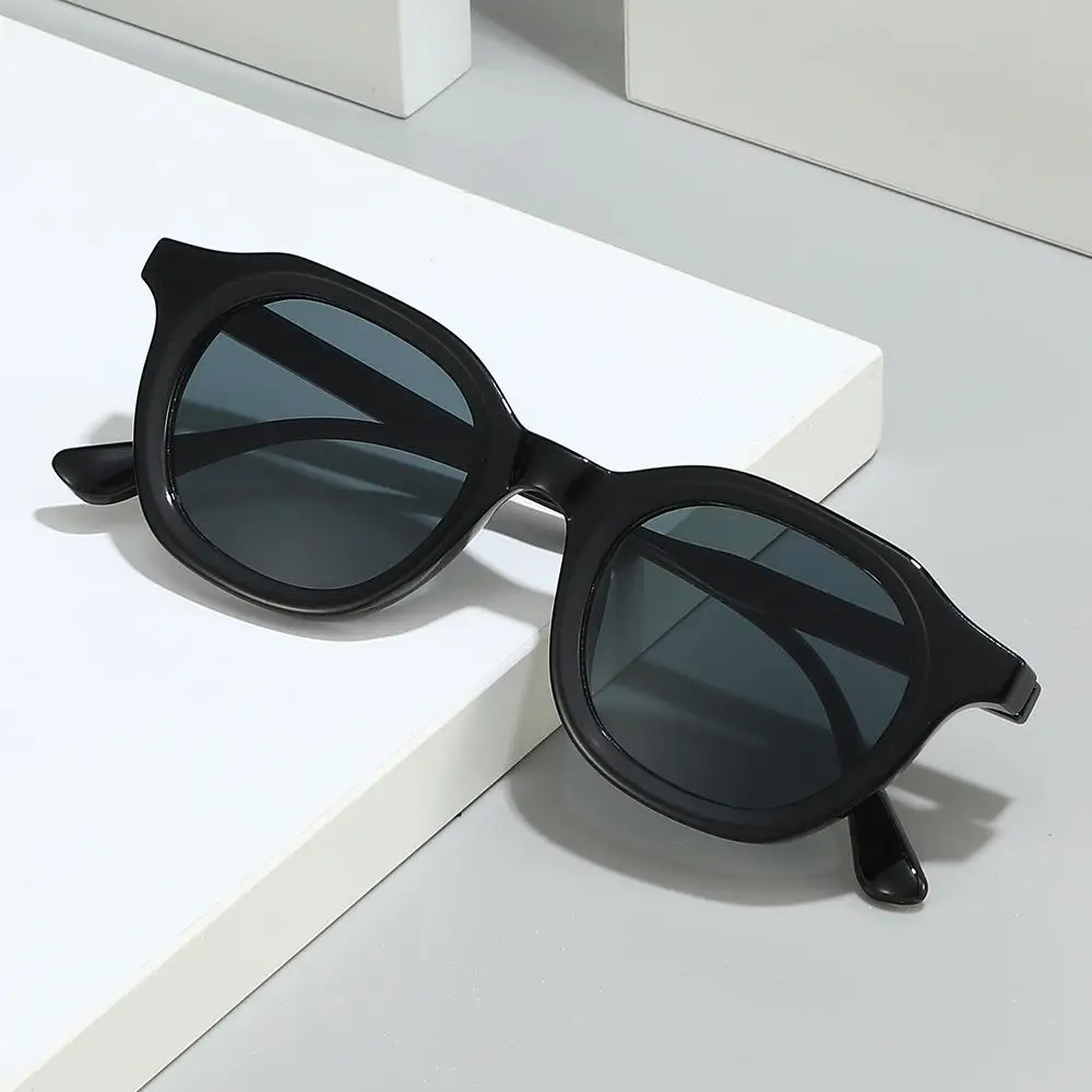 Trendy Hip-Hop Oval Sunglasses Simple Fashion Punk Glasses Vintage Retro Versatile Sun Glasses for Men and Women