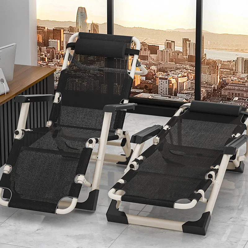 Recliner Foldable Outdoor Beach Chair Office Lunch  Home Computer Backrest Adjustable Balcony Armchair Bed zero gravity