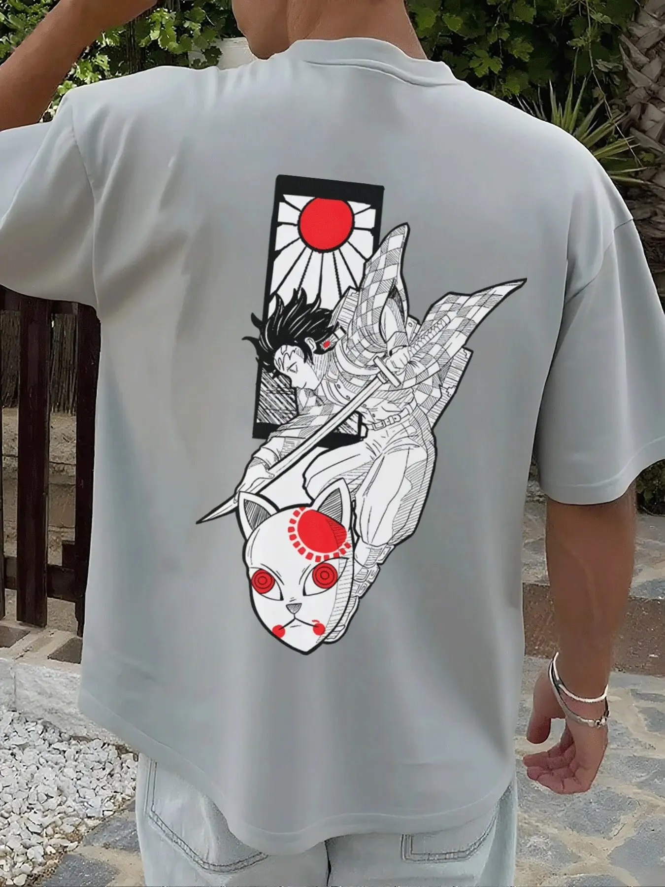 Anime Inspiriert Demon Slayer Herren T-Shirt Übergroße Casual Graphic Tee Frauen Kurzarm T-shirt Sommer Y2k Kleidung Streetwear Top
