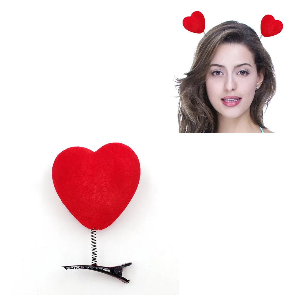 

20Pcs Trendy Hair Accessories Heart Clip Set Beautiful Party Hairpins for Women Girls Celebration Festival Wear