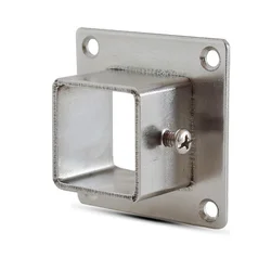 4pcs  25mm 30mm Square Pipe Tube Support Display Rack Fittings Clothes Rack Square Flange Seat