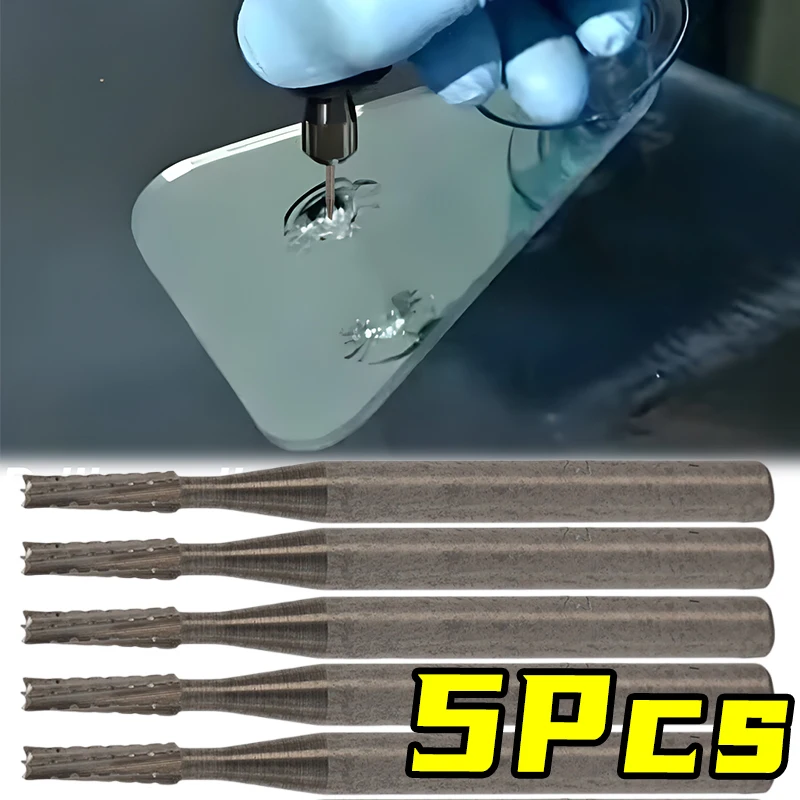 1-5pcs Car Windshield Tungsten Steel Drill Bits Glass Fix Drill Bit Easy To Install Durable 1mm Auto Rapairing Accessories