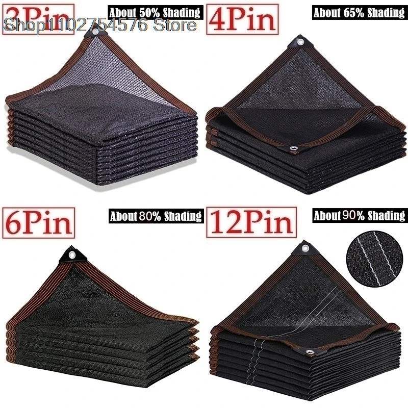 19.68FT*19.68FT Black Anti-UV HDPE Shade Net Succulent Plant Shade Net Outdoor Swimming Pool Cover Shade Net Shading Rate 40~90%