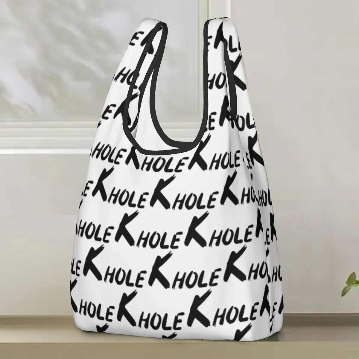 K-Hole Ketamine Effect Keta Drug Shopping Bag Portable Tote Bags Foldable Shoulder Shopper Bag Groceries Handbag