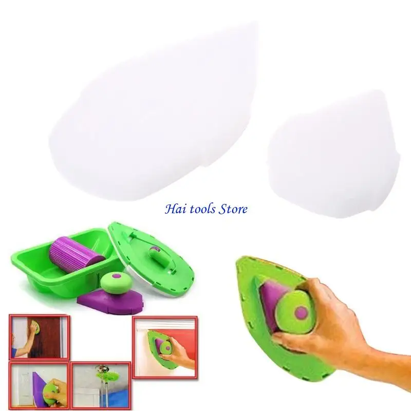 X37E 2PCS Home Roller Tray Rachhold Hose Decorative Paint Ribler Paints Pad Prose Point N Paint Sponge